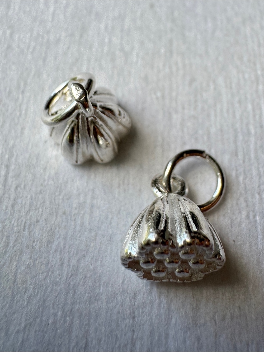 Sterling Silver Lotus Flower Charm Pendant New